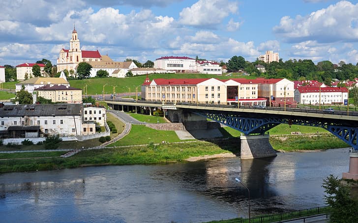 bridge, Belarus, Grodno, brewery, HD wallpaper