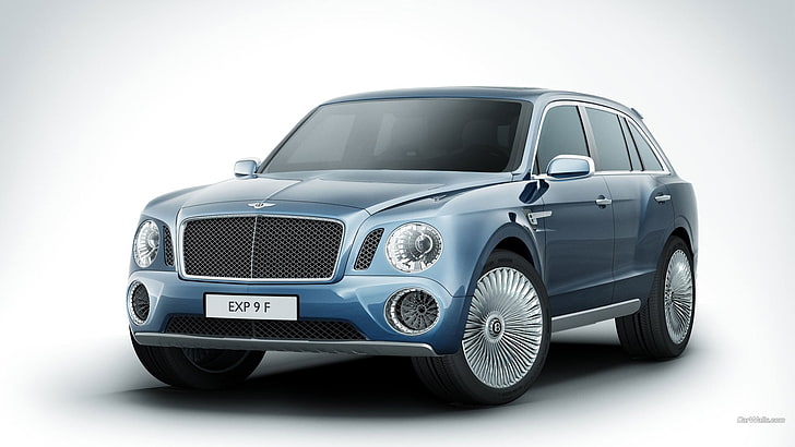 niebieski Bentley SUV, Bentley XP9, Bentley, niebieskie samochody, samochód, pojazd, Tapety HD