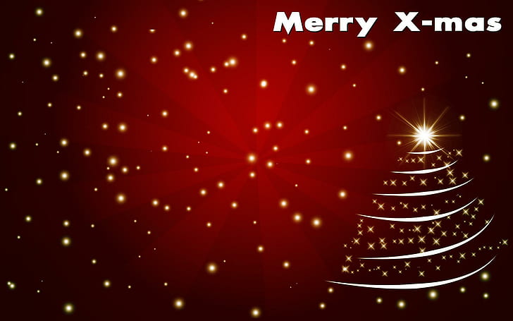 Merry X-mas, merry x-mas light artwork, holidays, 1920x1200, tree, christmas, sparkle, merry christmas, HD wallpaper