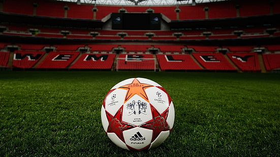white adidas soccer ball, Wembley, Adidas, balls, soccer, sport , sports, HD wallpaper HD wallpaper