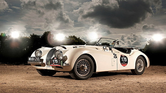 Jaguar, vintage, car, HD wallpaper HD wallpaper