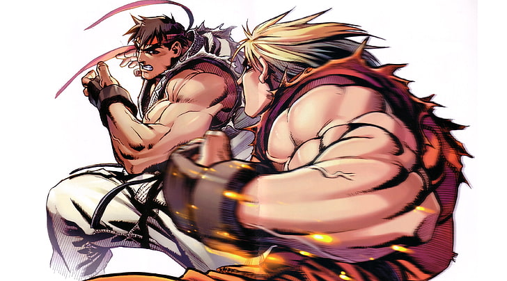 Ryu vs. Ken, Street Fighter digital wallpaper, Games, Street Fighter, HD wallpaper