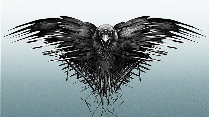 illustrazione di uccello nero, Game of Thrones, TV, Sfondo HD