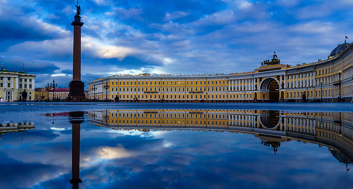 corpo de água, Rússia, Peter, São Petersburgo, Praça do palácio, São Petersburgo, HD papel de parede