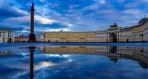 水域、ロシア、ピーター、サンクトペテルブルク、宮殿広場、サンクトペテルブルク、 HDデスクトップの壁紙 HD wallpaper