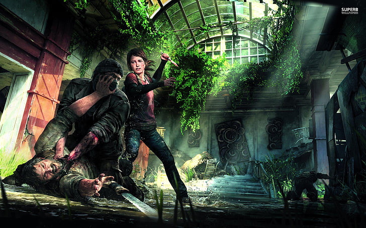 дамска черно-червена риза с дълъг ръкав, The Last of Us, видео игри, HD тапет