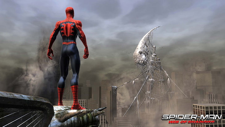 Marvel Spider-Man Web of Shadows digital wallpaper, comics, Spider-Man, Spider-Man Web of Shadows, HD wallpaper