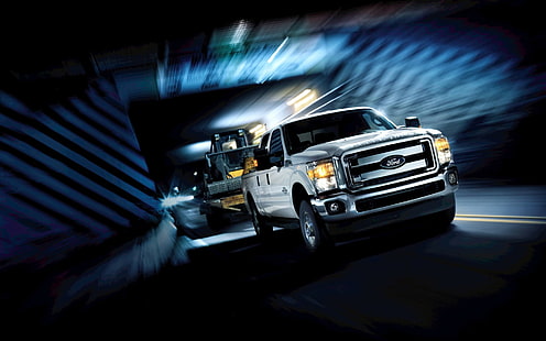 2011 Ford Super Duty, gray ford 4 door pickup truck, super, ford, 2011, duty, HD wallpaper HD wallpaper