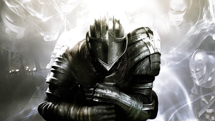 Dark Souls Knight Medieval HD, gry wideo, mroczny, rycerz, średniowieczny, dusze, Tapety HD