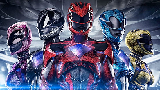 Movie, Power Rangers (2017), Black Ranger, Blue Ranger, Pink Ranger, Power Rangers, Red Ranger, Yellow Ranger, HD wallpaper HD wallpaper