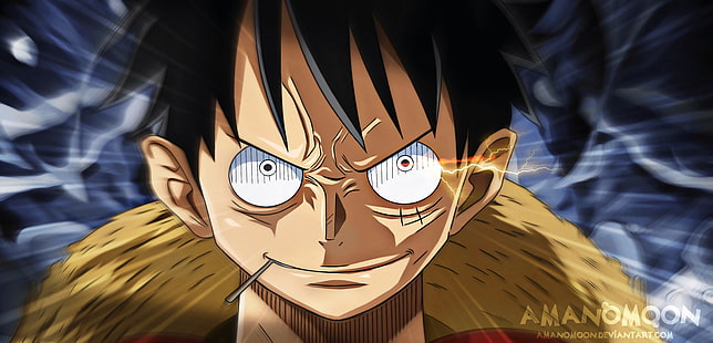 One Piece, Monkey D. Luffy, Haki, Amanomoon, HD tapet HD wallpaper