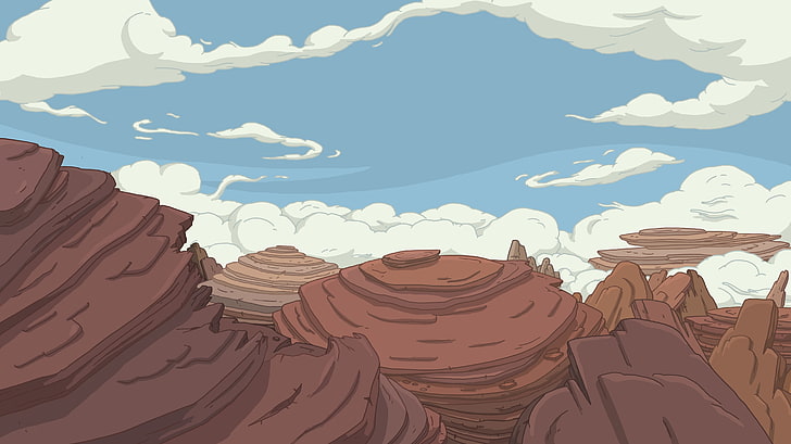 fond d'écran de monument de roche, Adventure Time, dessin animé, Fond d'écran HD