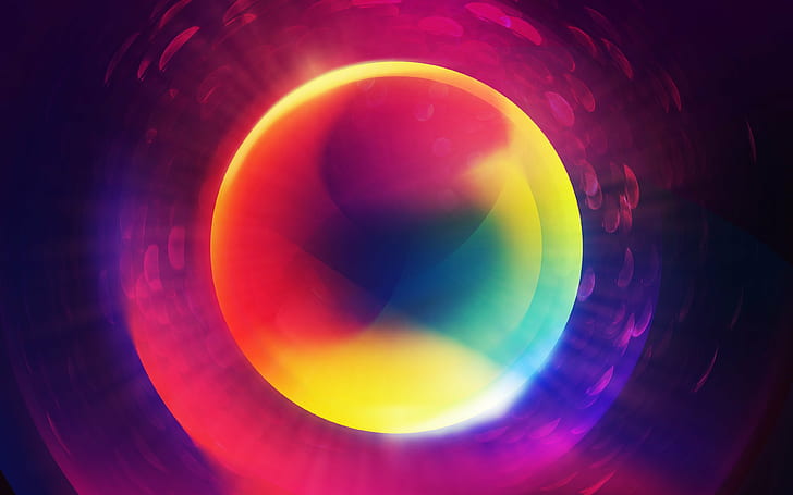 абстрактный, шар, красочный, круг, HD обои