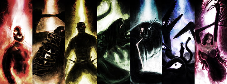 илюстрация на героя, Full Metal Alchemist, колаж, аниме, HD тапет