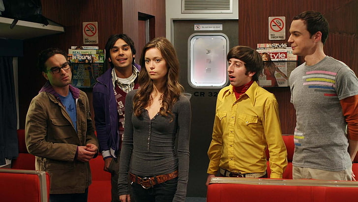 The Big Bang Theory, Summer Glau, Raj Koothrappali, Sheldon Cooper, Leonard Hofstadter, Howard Wolowitz, HD wallpaper