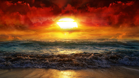 HD Sunrise, alam, lanskap, matahari terbit, Wallpaper HD HD wallpaper