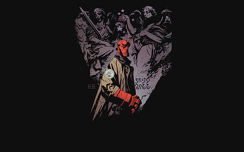 Hellboy Black HD, dessin animé / bande dessinée, noir, hellboy, Fond d'écran HD HD wallpaper