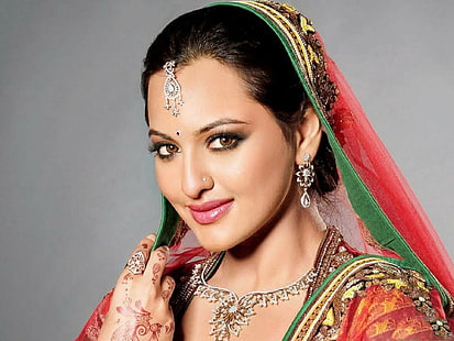 actress, babe, bollywood, indian, model, sinha, sonakshi, HD wallpaper HD wallpaper