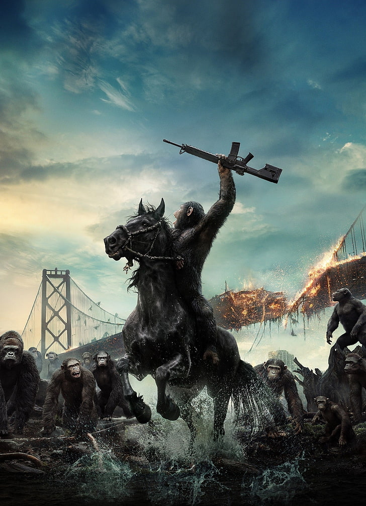 Rise of the Planet of the Ape digital wallpaper, Planet of the Apes, movies, movie poster, HD wallpaper