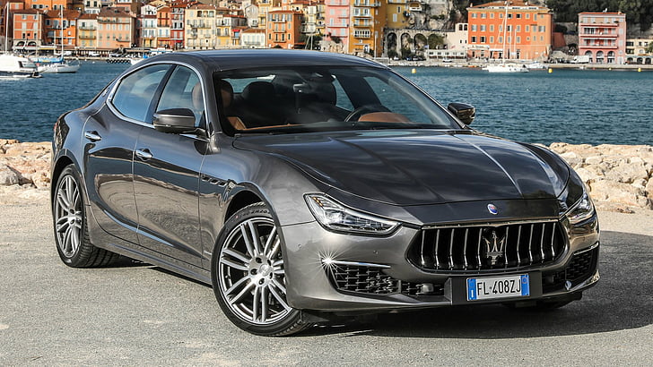 Maserati, Maserati Ghibli, Black Car, Coche, Coche de lujo, Maserati Ghibli GranLusso, Fondo de pantalla HD