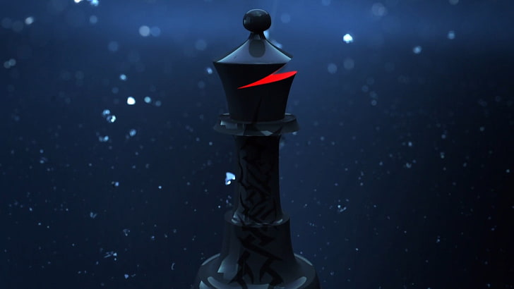 шахматная фигура чёрной королевы, Fate / Stay Night, шахматы, HD обои
