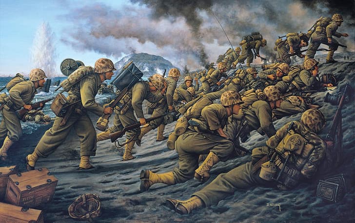 Iwo Jima, US Marines, HD wallpaper