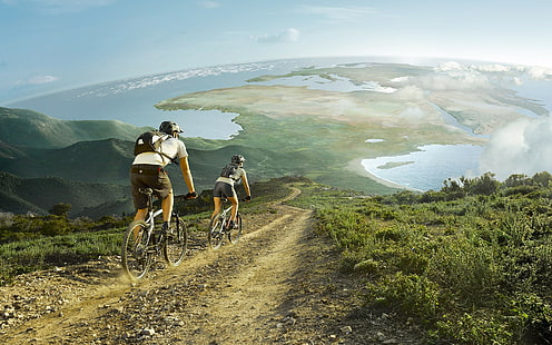 Mountain Mountain Bike Bike Trail Road HD, sport, strada, montagna, pista, bici, Sfondo HD HD wallpaper