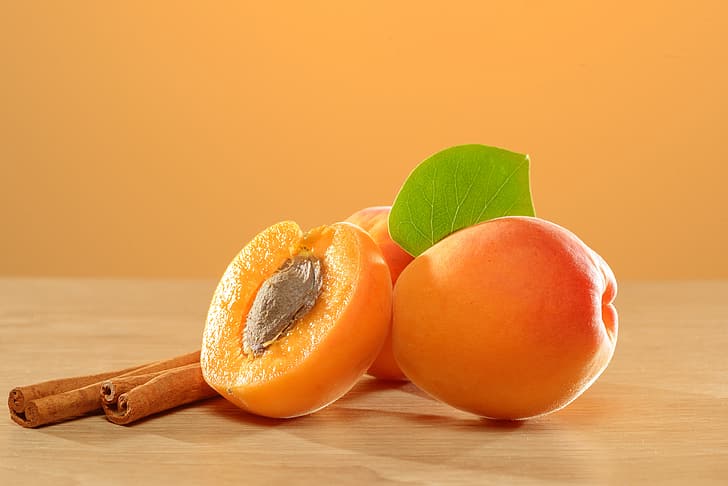 fruit, cinnamon, apricots, apricot, HD wallpaper