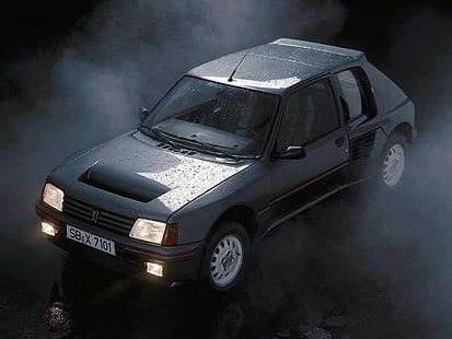 1984, 205, 4000x3000, samochód, klasyczny, francja, peugeot, sport, supersamochód, t16, pojazd, Tapety HD HD wallpaper