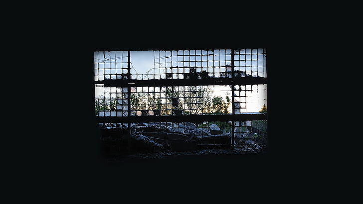 okno, światła, urban, ruina, ruiny, Tapety HD