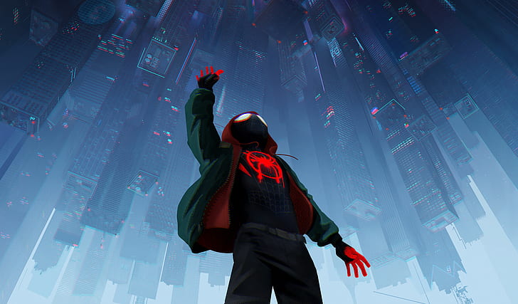 Poster ufficiale Spider-man Into The Spider-verse 2018, Sfondo HD