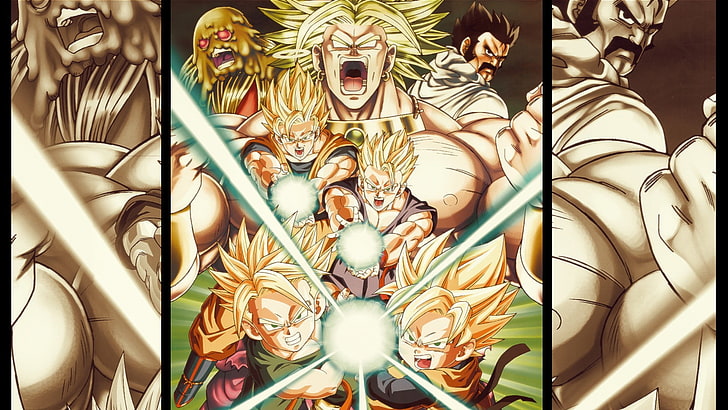 Dragon Ball Z Super Saiyan و Dragon Ball و Son Goku و Kamehameha و Trunks (شخصية) و Son Goten و Broly و Gohan، خلفية HD