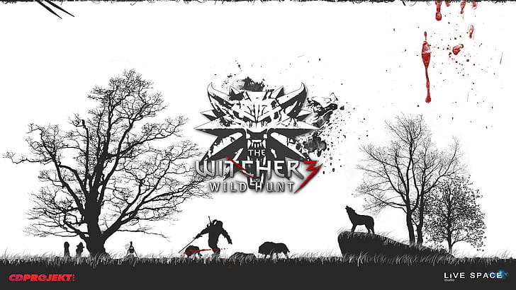 The Witcher 3, LS, winter wild hunt poster, The Witcher 3, CD PROJECT RED, LS, LiVE SPACE studio, HD wallpaper