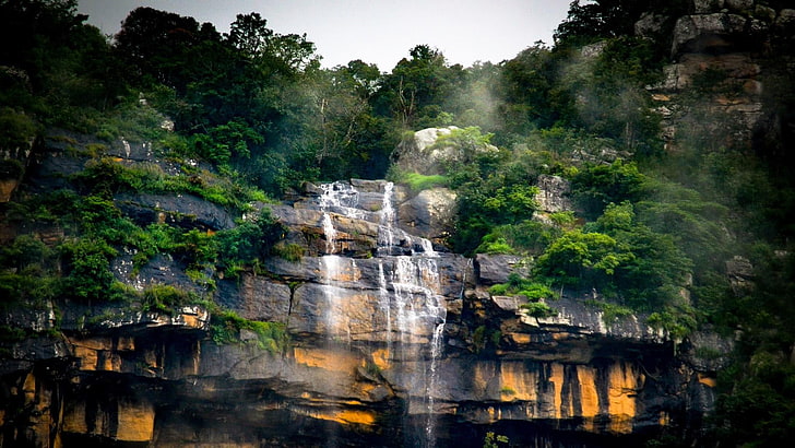 vattenfall, fotografi, indien, natur, ooty, HD tapet