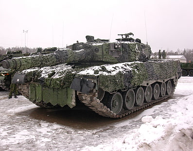 tanque, ejército, militar, camuflaje, Leopard 2, Fondo de pantalla HD HD wallpaper