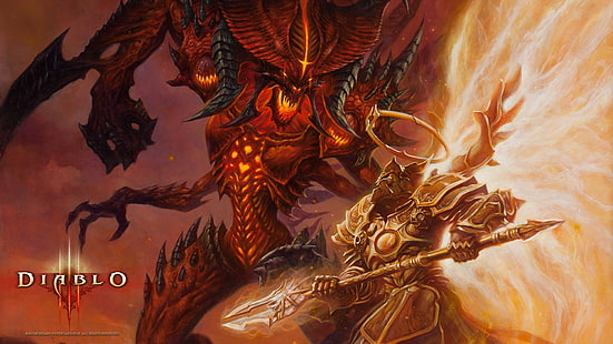 Diablo wallpaper, videogiochi, Diablo III, Diablo, arte digitale, fantasy art, Sfondo HD HD wallpaper