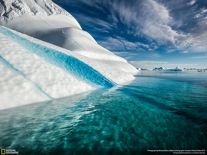 빙산 그린란드-내셔널 지오그래픽 배경 화면, 빙산 내셔널 지오그래픽 광고, HD 배경 화면