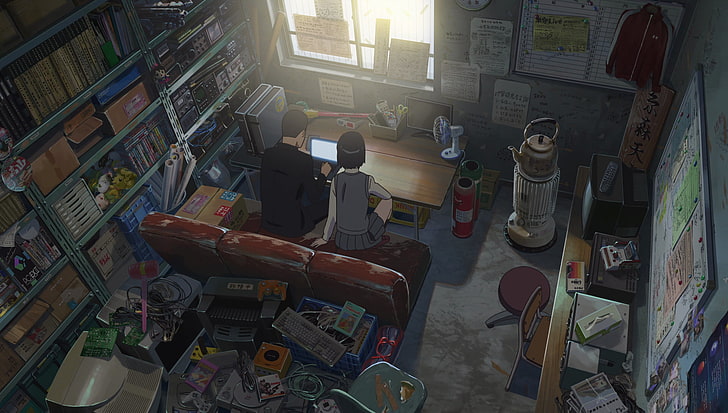 Man and woman sitting on sofa anime, Kimi no Na Wa, Your Name, comfy, HD  wallpaper | Wallpaperbetter