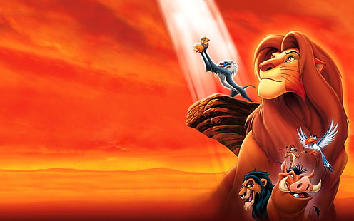Monkey Rafiki показва новородено Simba The Lion King Scene Wallpaper Hd 2560 × 1600, HD тапет HD wallpaper
