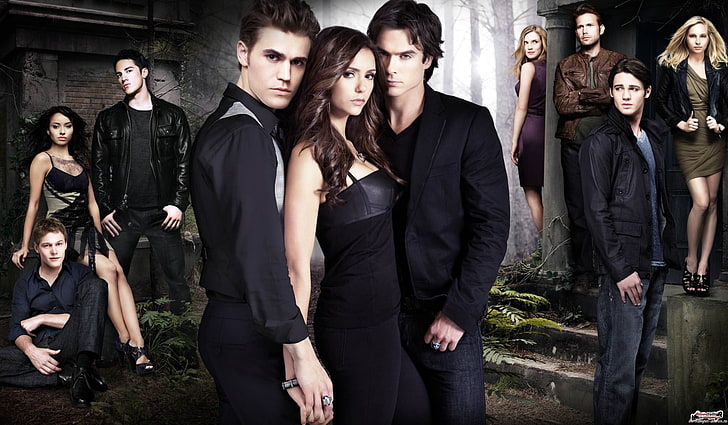 Vampire Diaries Wallpaper, die Vampire Diaries, Staffel 2, alle Charaktere, HD-Hintergrundbild