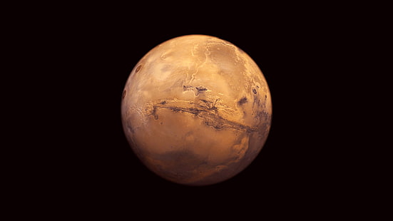 полнолуние иллюстрация, марс, планета, космос, HD обои HD wallpaper