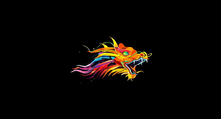 Pixel Dragon, multicolored dragon head wallpaper, Aero, Vector Art, HD  wallpaper | Wallpaperbetter