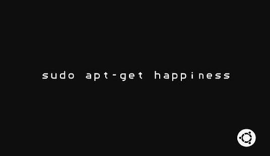 скриншот белого текста, Ubuntu, счастье, HD обои HD wallpaper