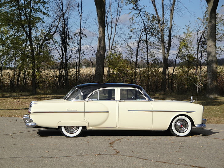 Packard, Packard 300, bil, gammal bil, veteranbil, vit bil, HD tapet