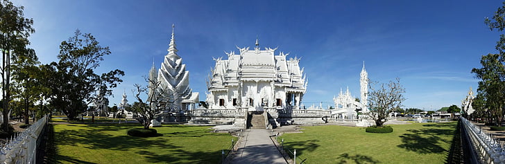 Temples, Wat Rong Khun, Chiang Rai, Thailand, HD wallpaper
