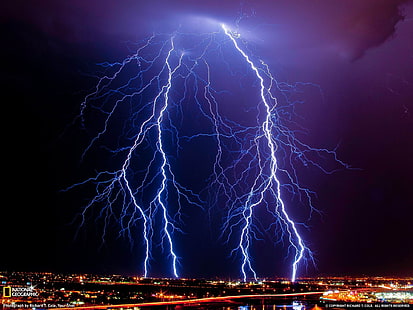 Lightning Arizona-National Geographic wallpaper, sambaran petir acara TV National Geographic, Wallpaper HD HD wallpaper