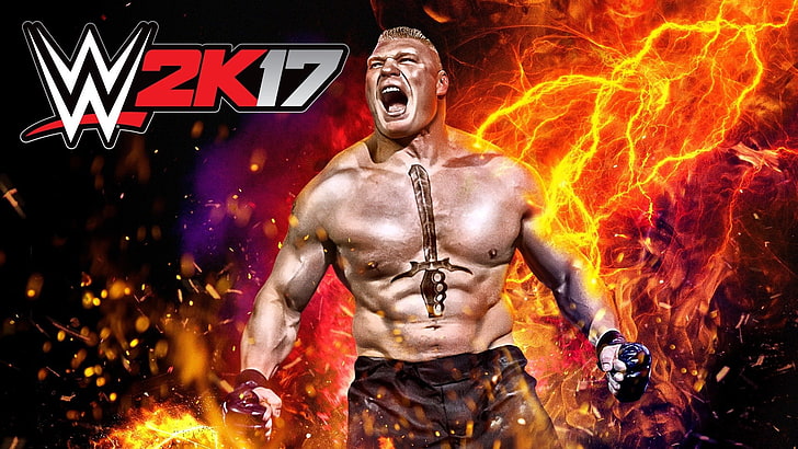 Video Game, WWE 2K17, Brock Lesnar, WWE, HD wallpaper