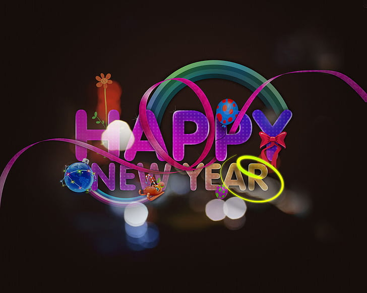Lovely New Year 2010 HD, nuevo, encantador, 2010, celebraciones, año, Fondo de pantalla HD