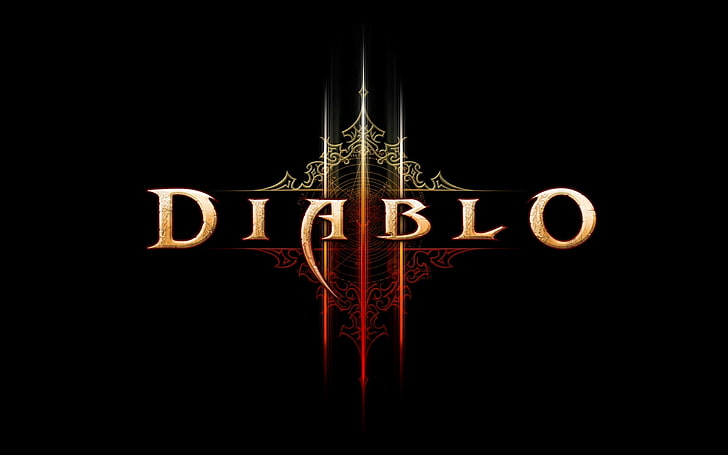 Diablo тапет за игра, diablo 3, име, текст, шрифт, фон, HD тапет