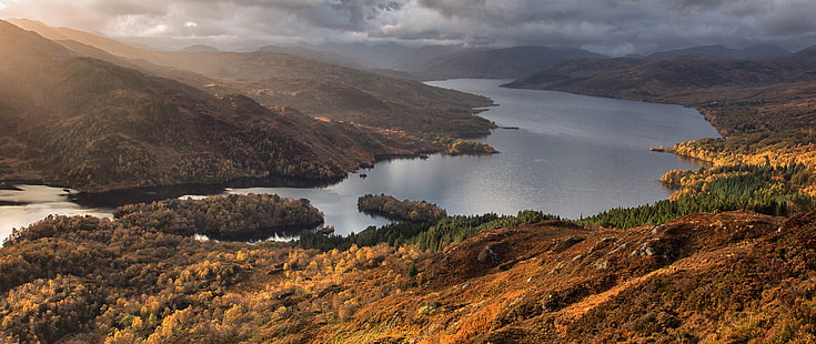 corpo de água entre montanhas, Loch Katrine, Escócia, Loch Katrine, Escócia, Loch Katrine, Escócia, corpo de água, montanhas, Trossachs, natureza, montanha, paisagem, paisagem, paisagem, lago, ao ar livre, viagem, HD papel de parede HD wallpaper